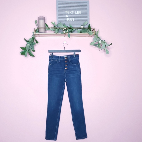 Madewell 10-inch High Waist Skinny Jeans: Button Front Edition In Cassia - Picture 4 of 16